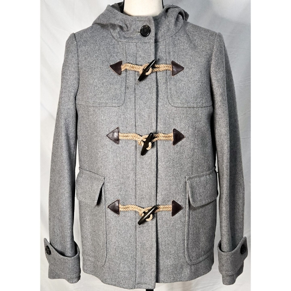 J. Crew Heather Gray Toggle Pea Coat